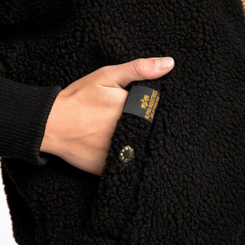 Alpha Industries Γυναικείο μπουφάν MA-1 Oversized Hooded Teddy Bomber Jacket